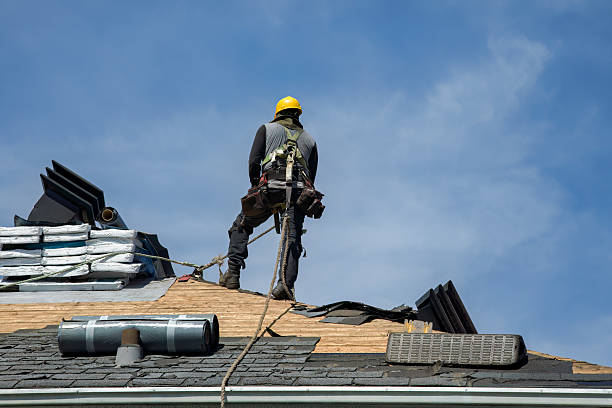 Professional Gutter Installation technician working in Royersford, PA